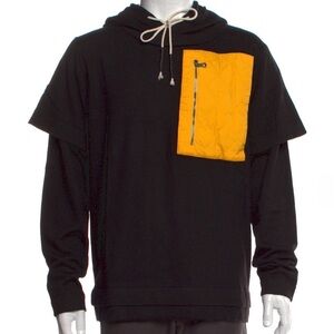 Mostly Heard Rarely Seen Black Hoodie with Yellow Accent